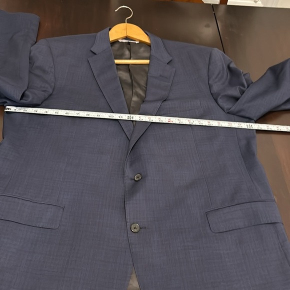Samuelsohn for Harry Rosen Men’s 2-Button Super 130’s Wool Navy Check Blazer 44T - Picture 13 of 17